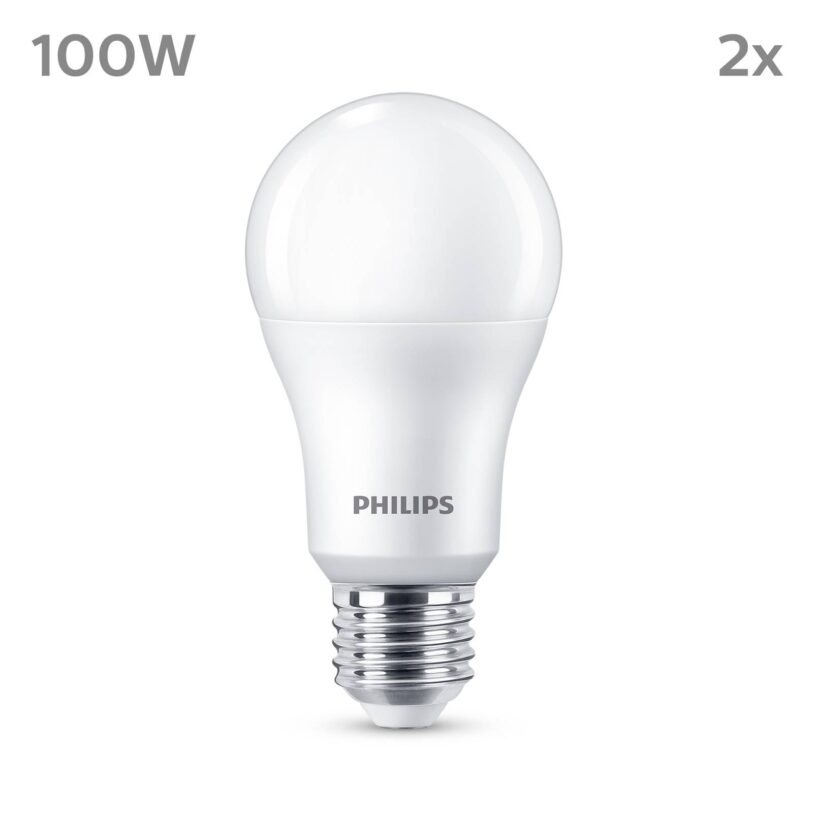 Philips LED žárovka E27 13W 1521lm 2700K matná 2ks